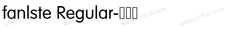 fanlste Regular字体转换